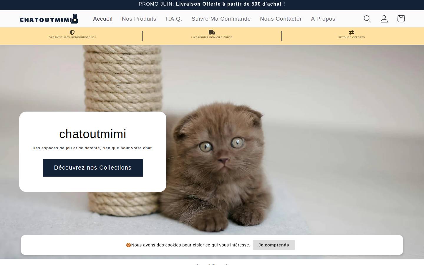 Chatoutmimi homepage screenshot