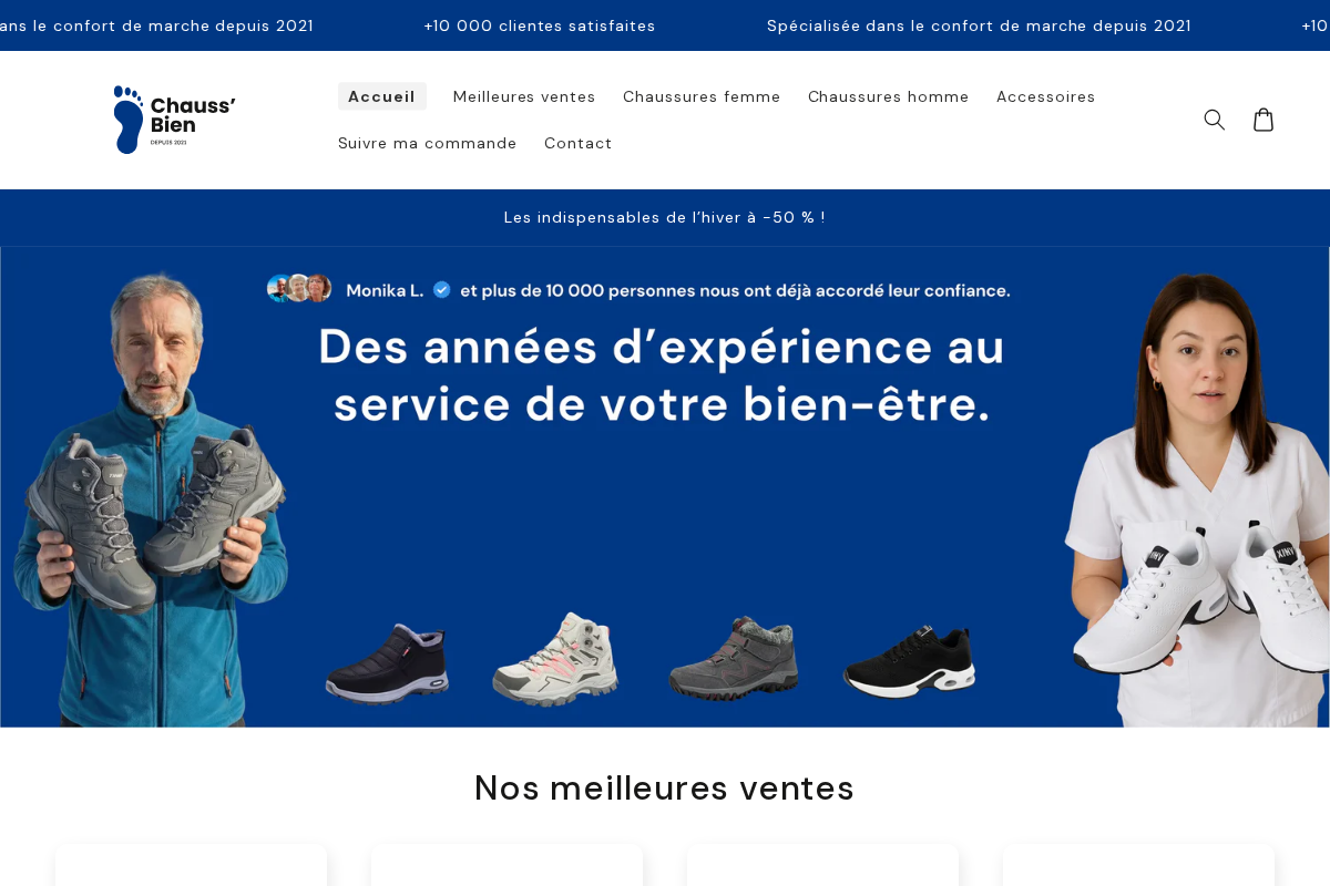 Chaussbien homepage screenshot