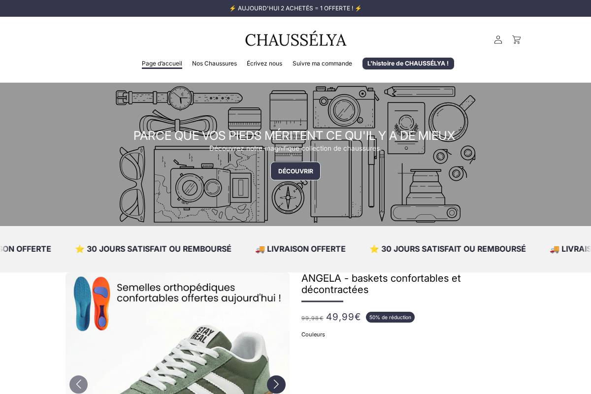chausselya.com homepage screenshot
