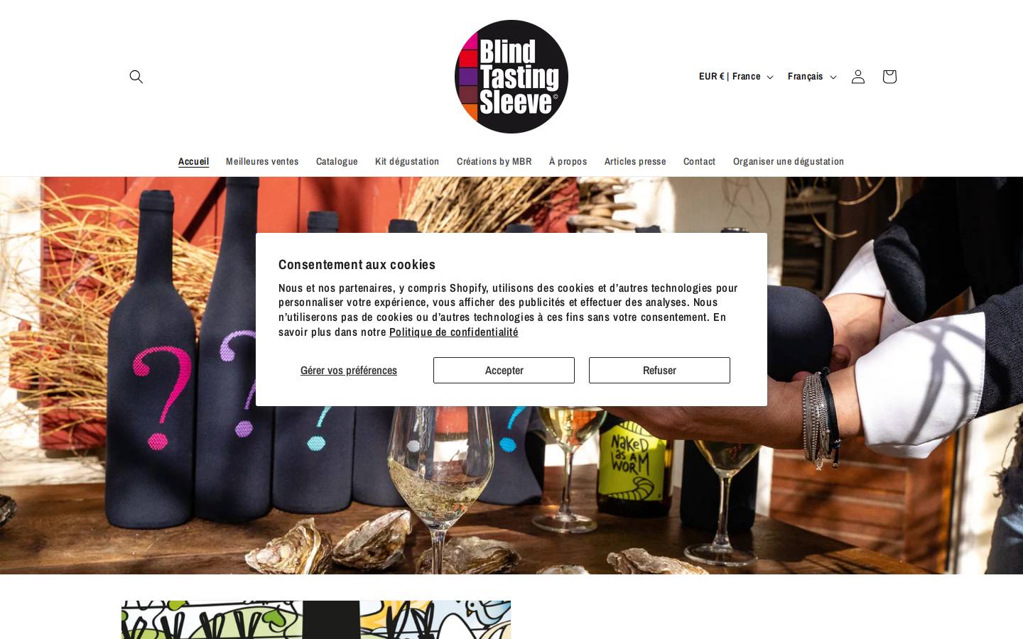 chaussettedegustation.com homepage screenshot