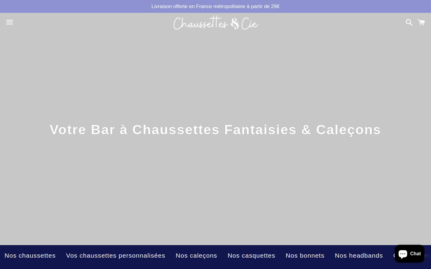 chaussettesetcompagnie.com homepage screenshot