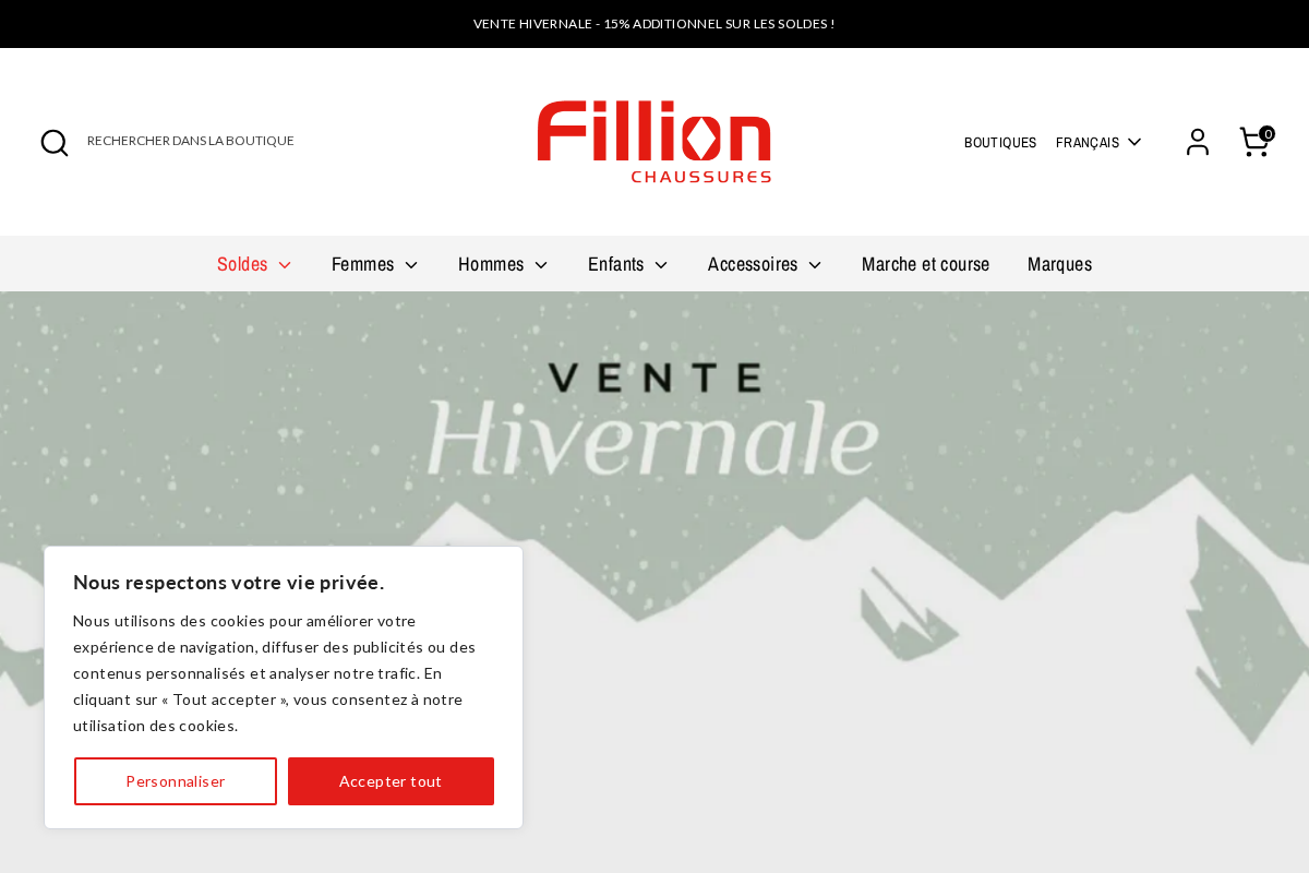 Chaussures Fillion homepage screenshot