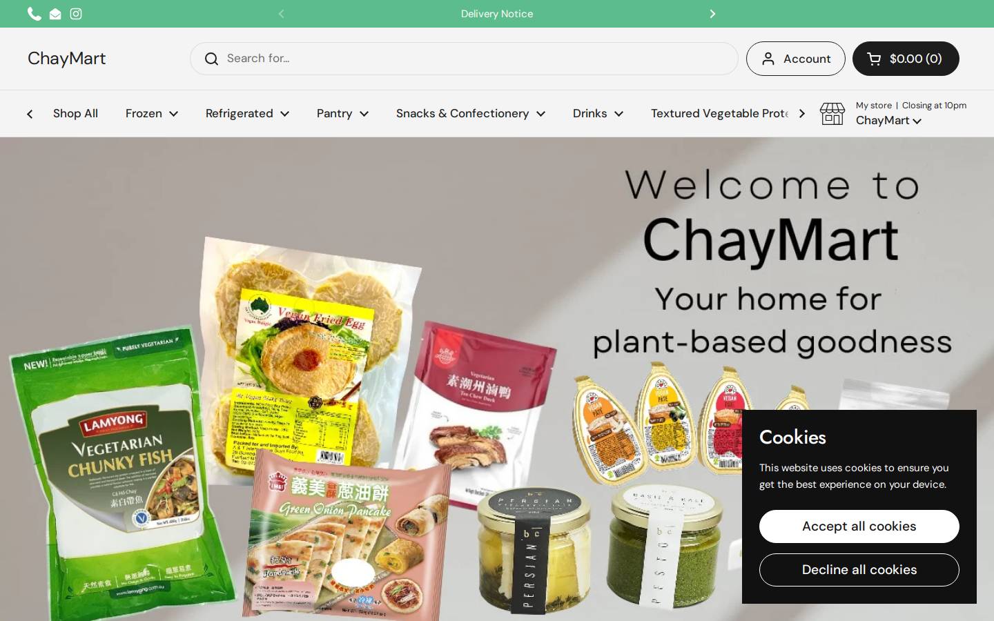 chaymart.com.au homepage screenshot
