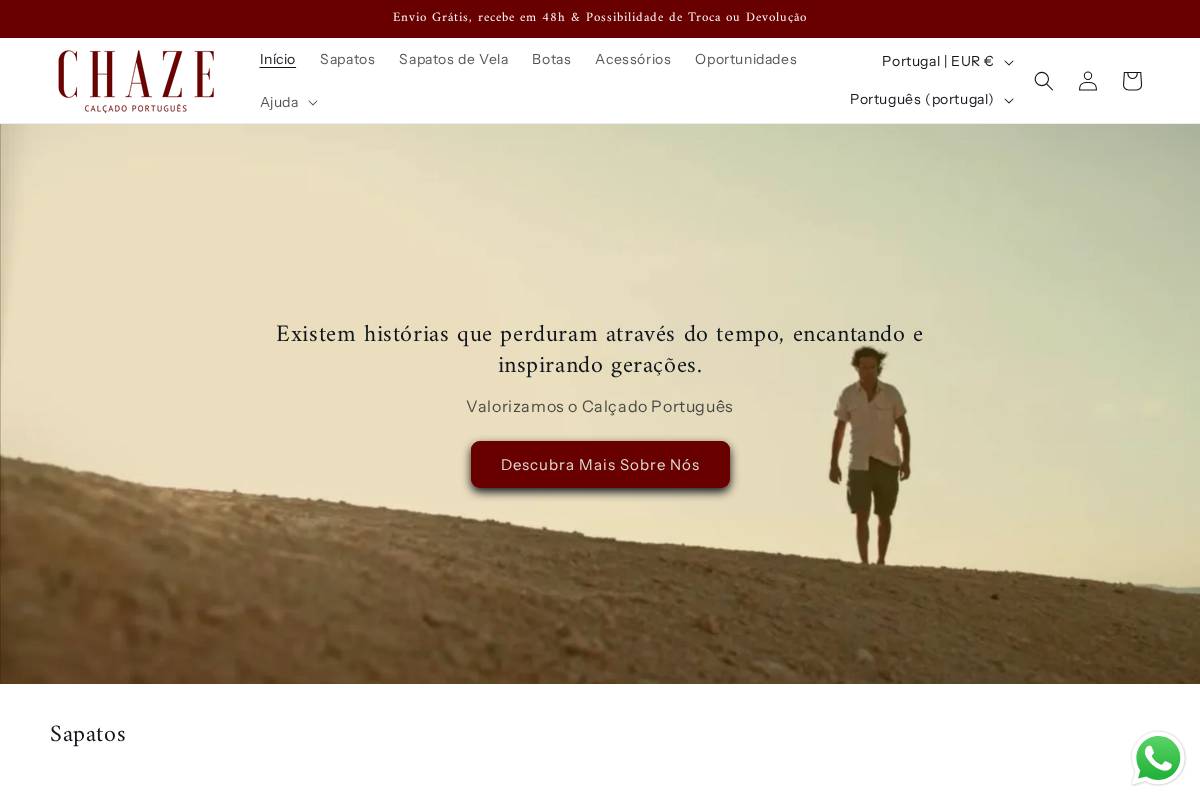 Chaze homepage screenshot