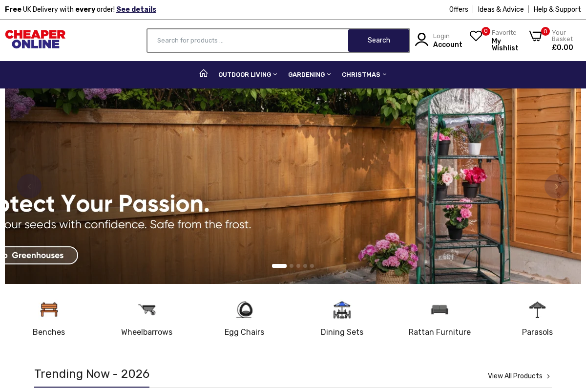 Cheaper Online homepage screenshot