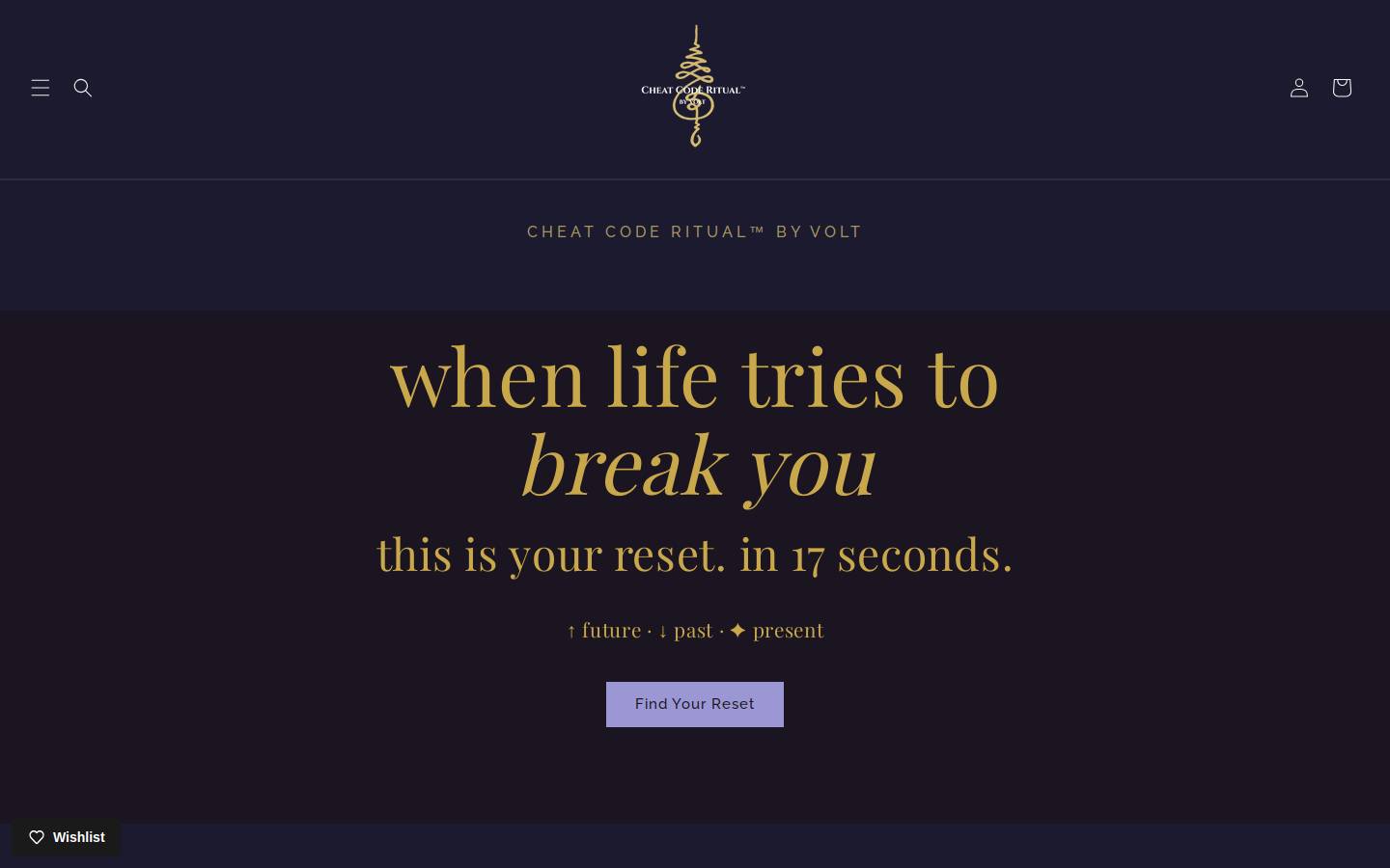 cheatcoderitual.com homepage screenshot