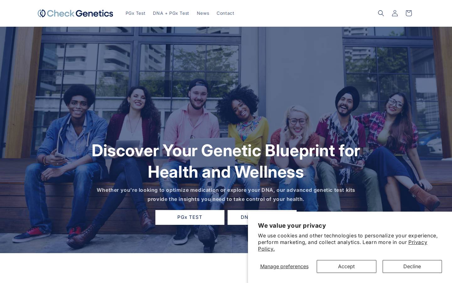 checkgenetics.com homepage screenshot