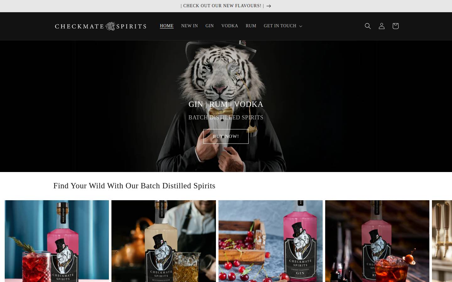 checkmatespirits.com homepage screenshot