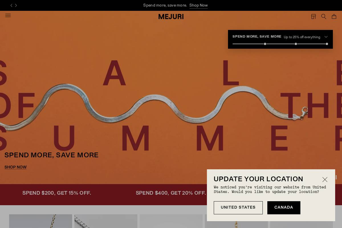 checkout-ca.mejuri.com homepage screenshot