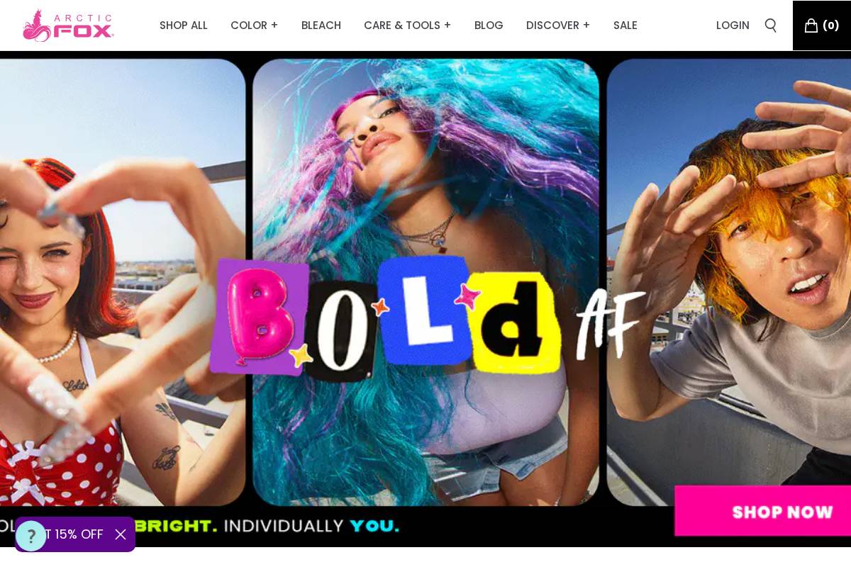 checkout.arcticfoxhaircolor.com homepage screenshot