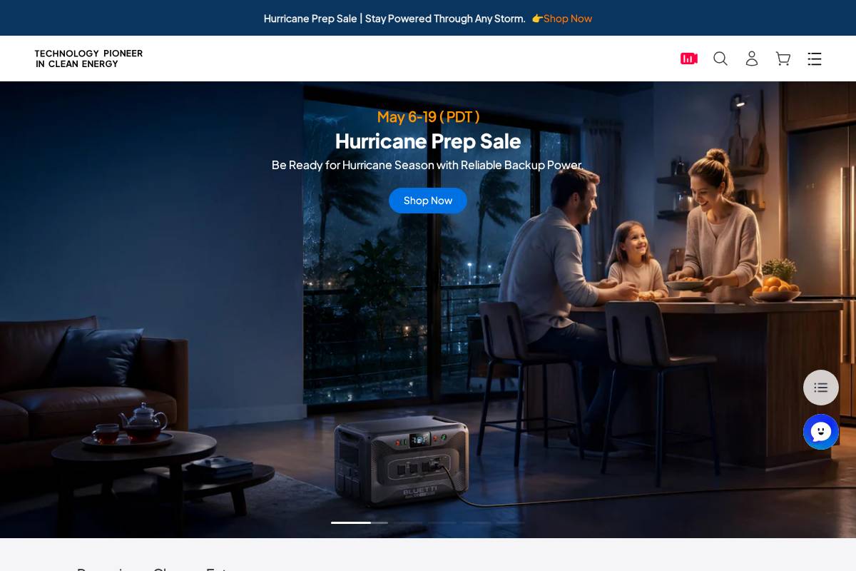 checkout.bluettipower.com homepage screenshot