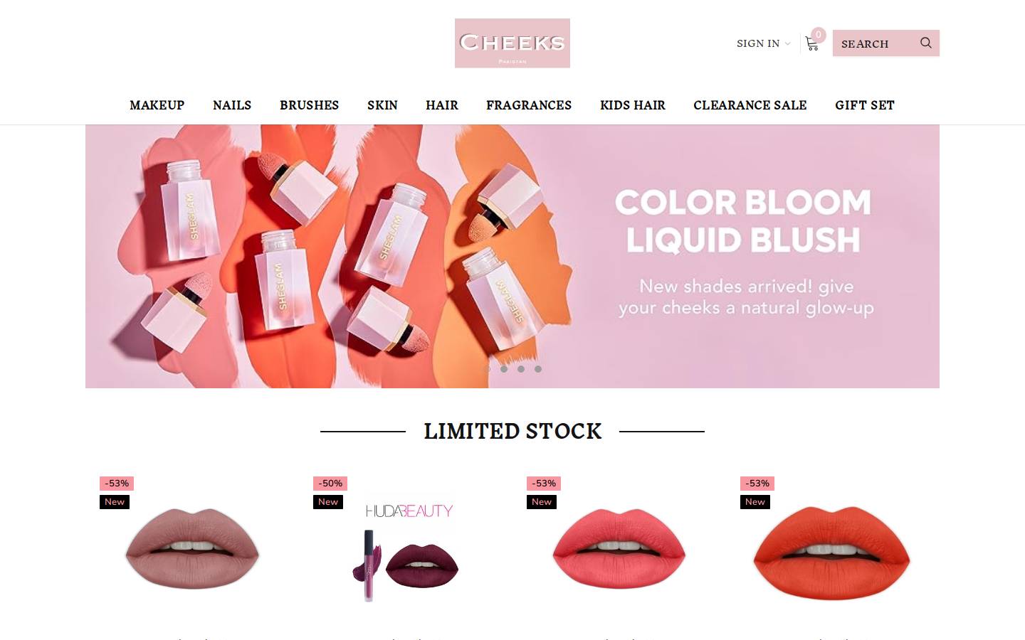 cheekspakistan.com homepage screenshot