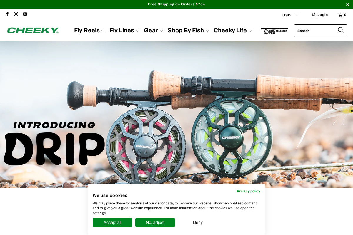 cheekyfishing.com homepage screenshot