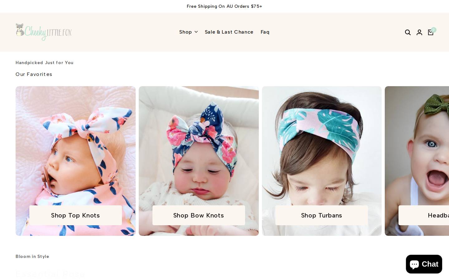 cheekylittlefox.com.au homepage screenshot