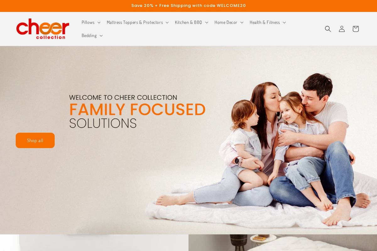 cheercollection.com homepage screenshot