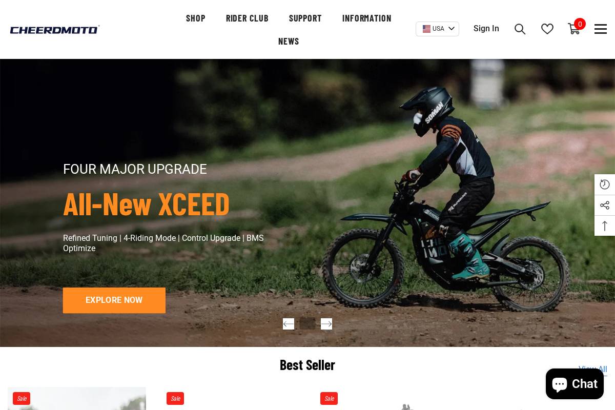 cheerdmoto.com homepage screenshot