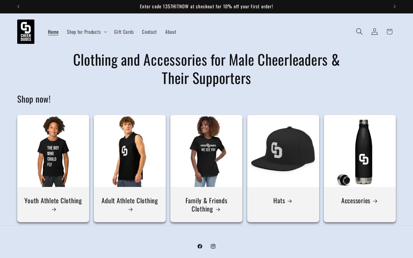 cheerdudes.com homepage screenshot