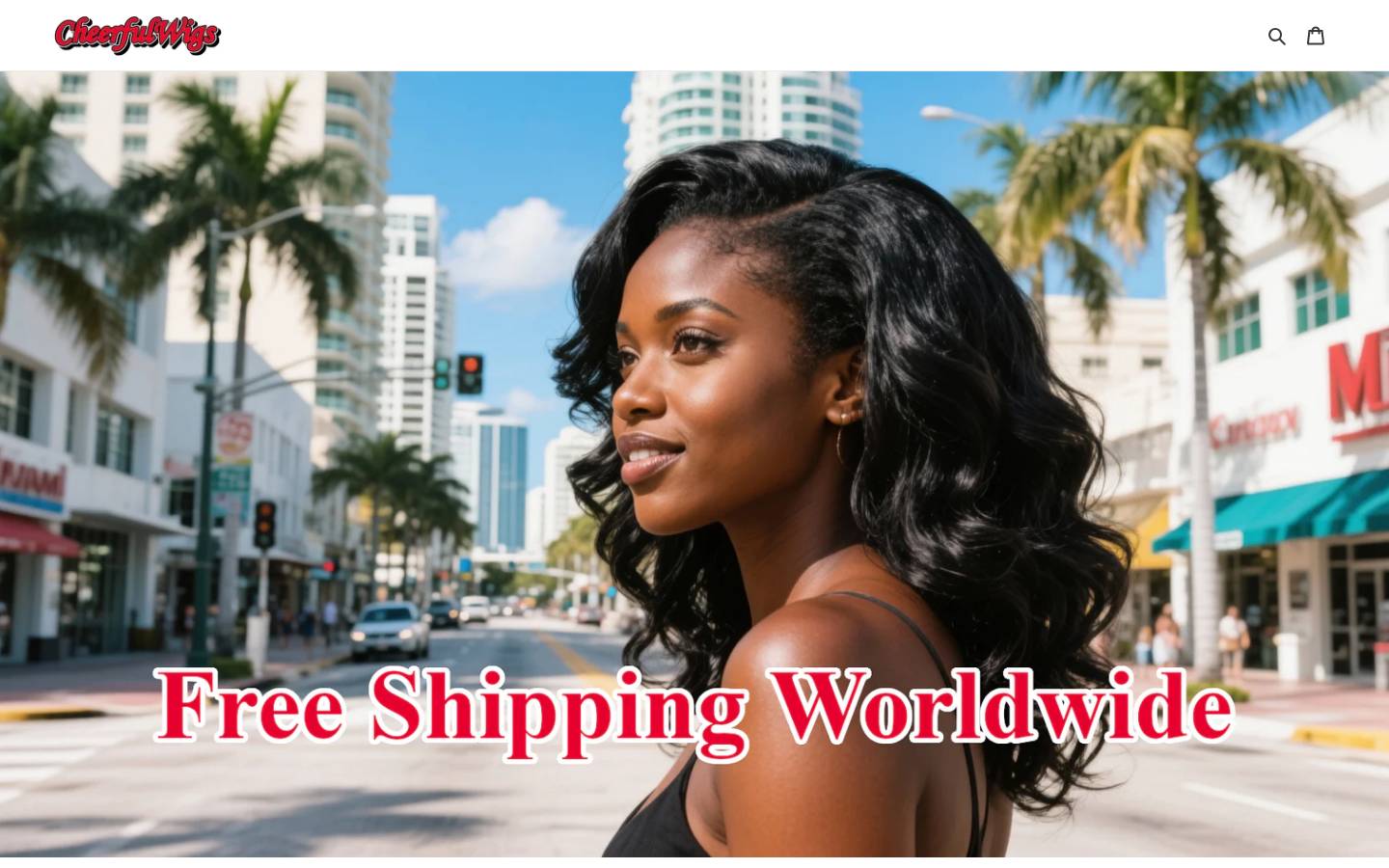 cheerfulwigs.com homepage screenshot