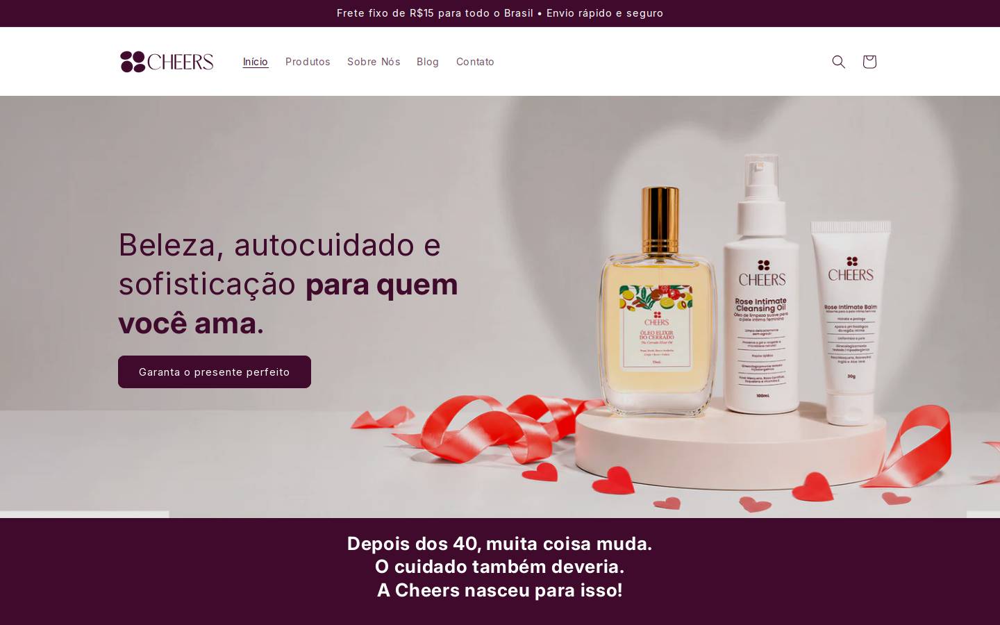 cheerscosmeticos.com.br homepage screenshot