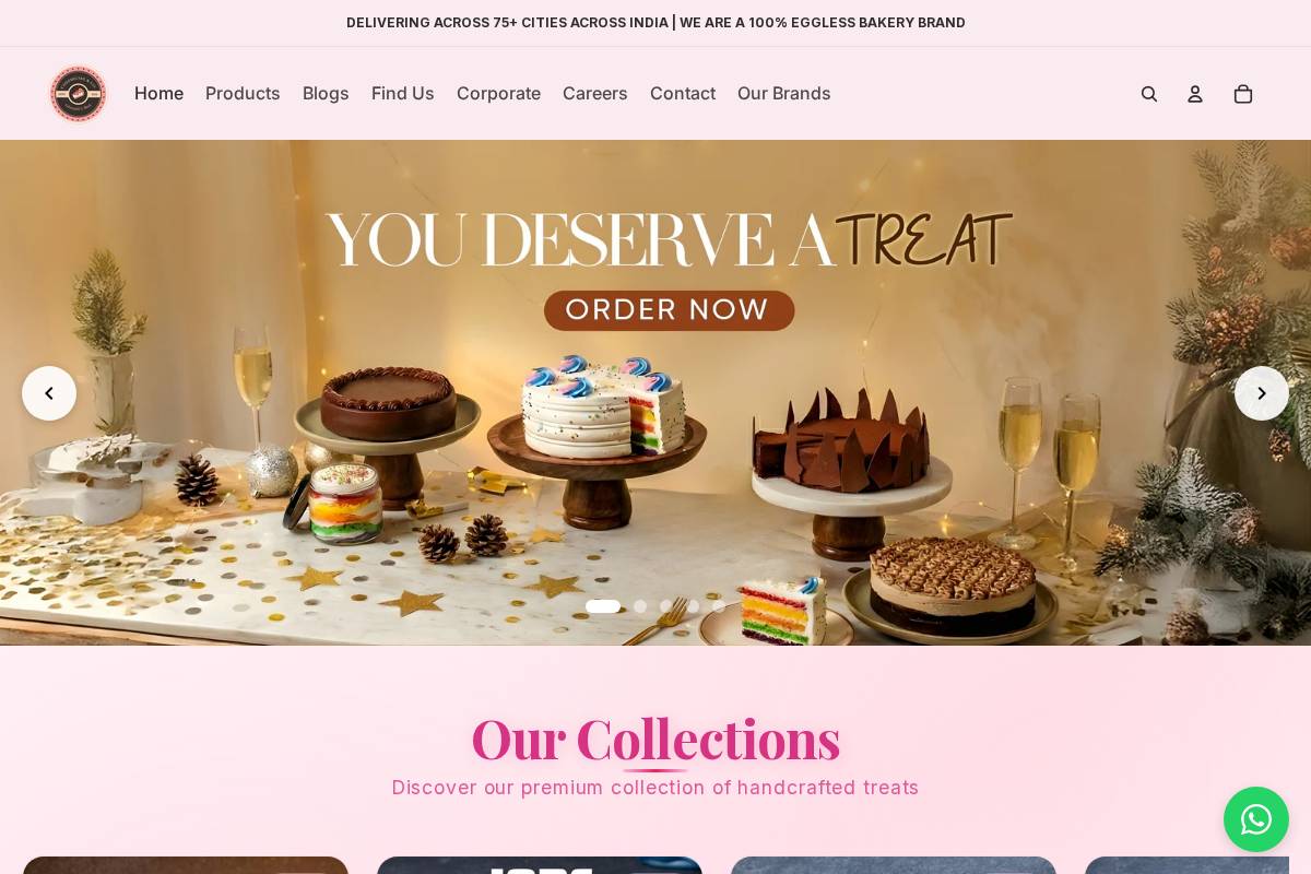 cheesecakeco.in homepage screenshot