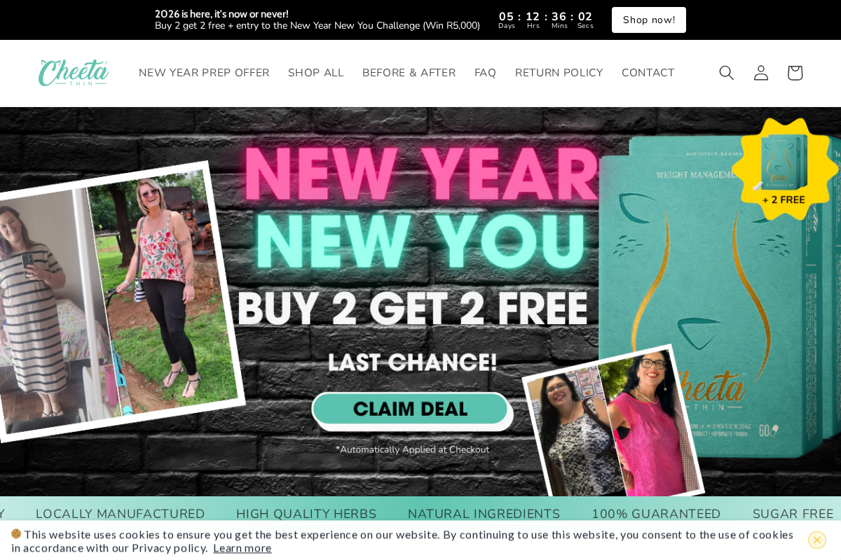 CheetaThin homepage screenshot