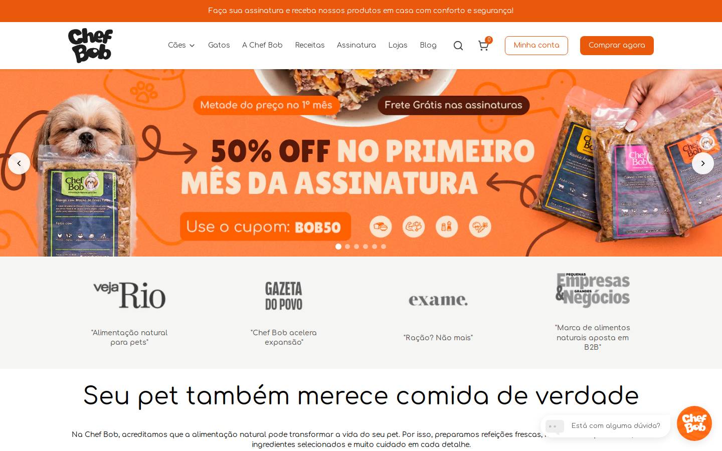 chefbob.com.br homepage screenshot