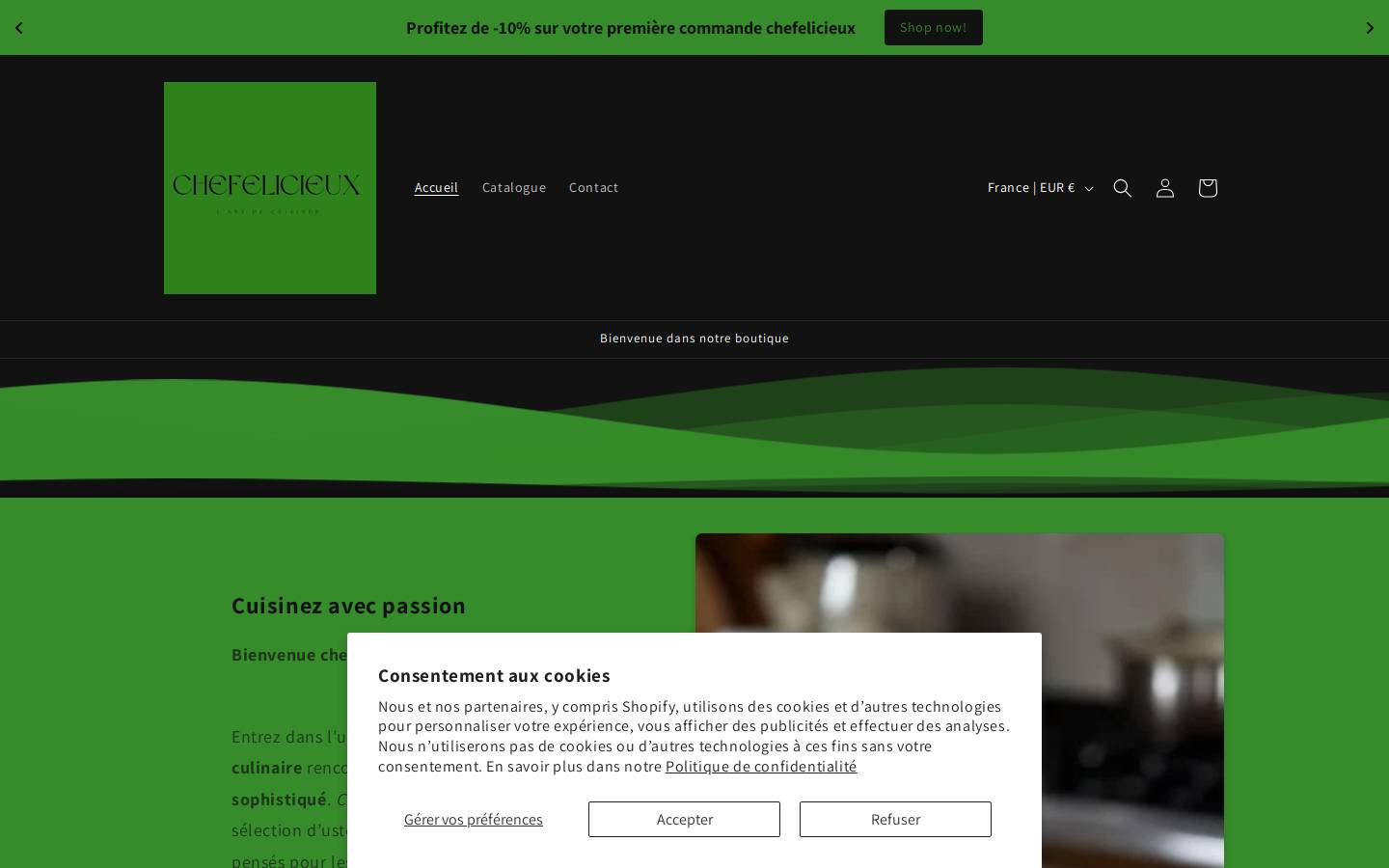 chefelicieux.com homepage screenshot