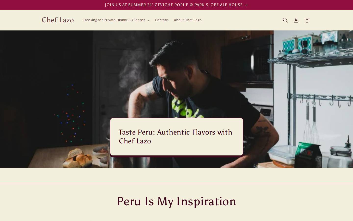 cheflazo.com homepage screenshot