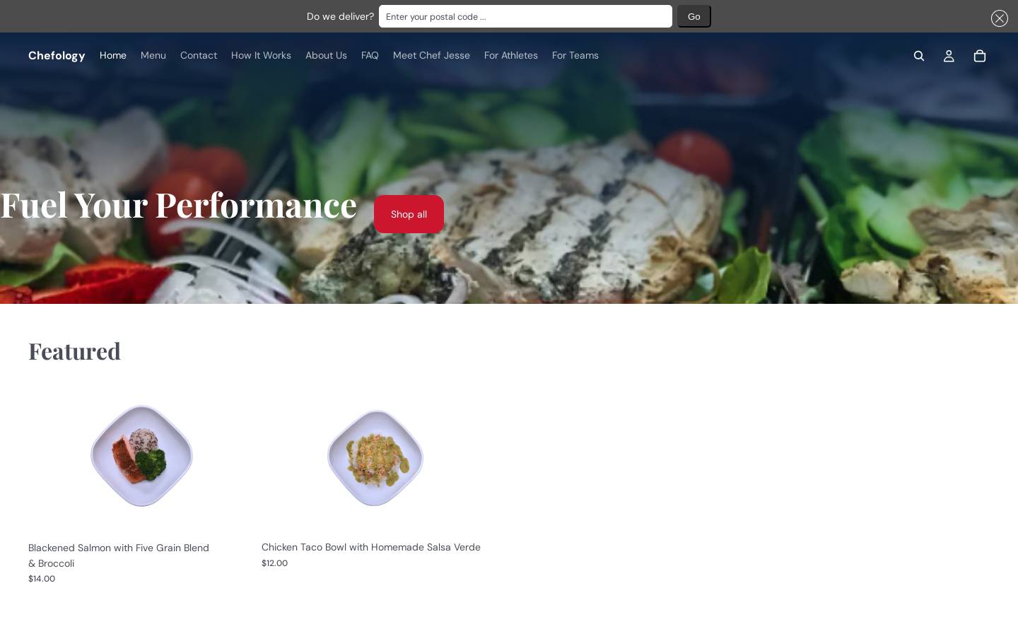 chefology.com homepage screenshot