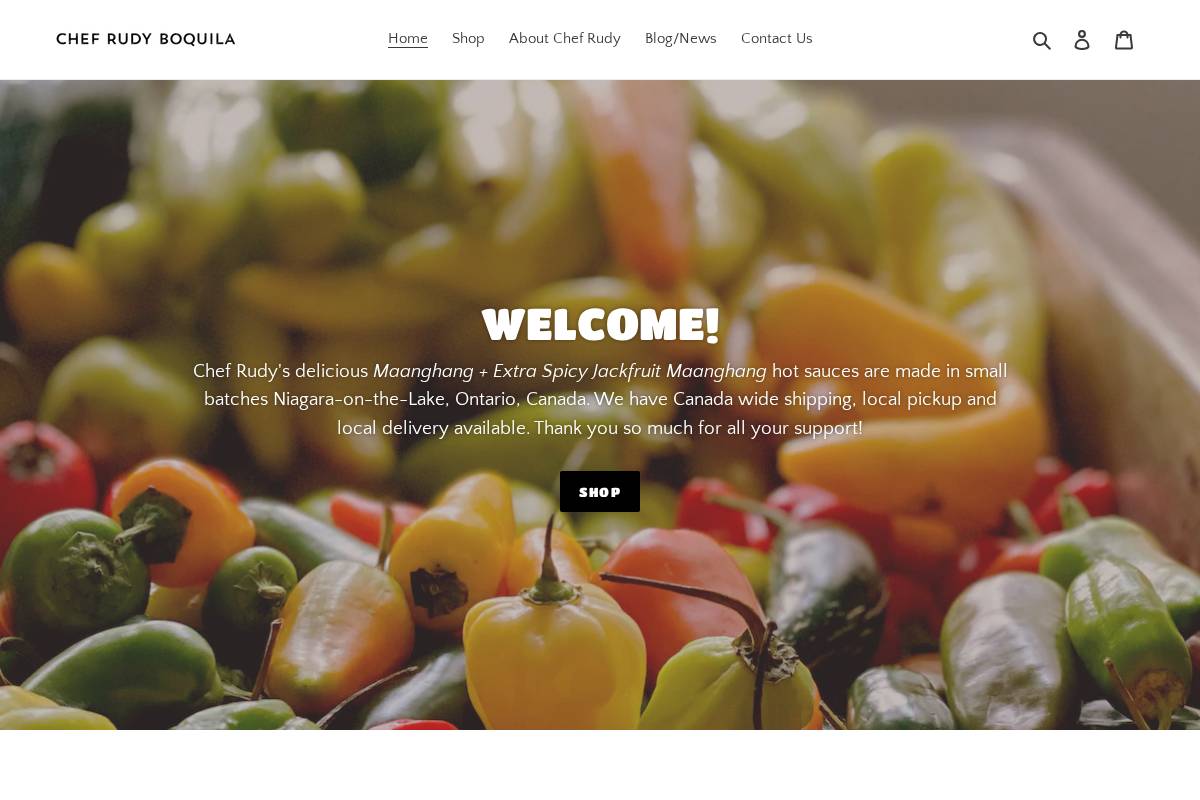 chefrudyboquila.com homepage screenshot