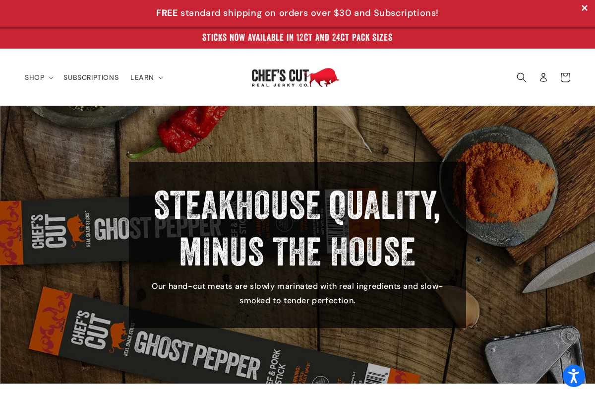 chefscutrealjerky.com homepage screenshot