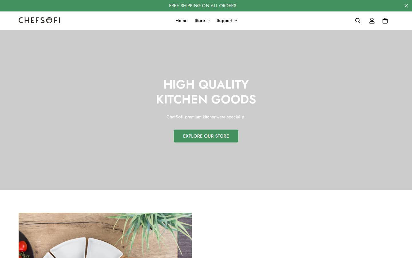 chefsofi.com homepage screenshot