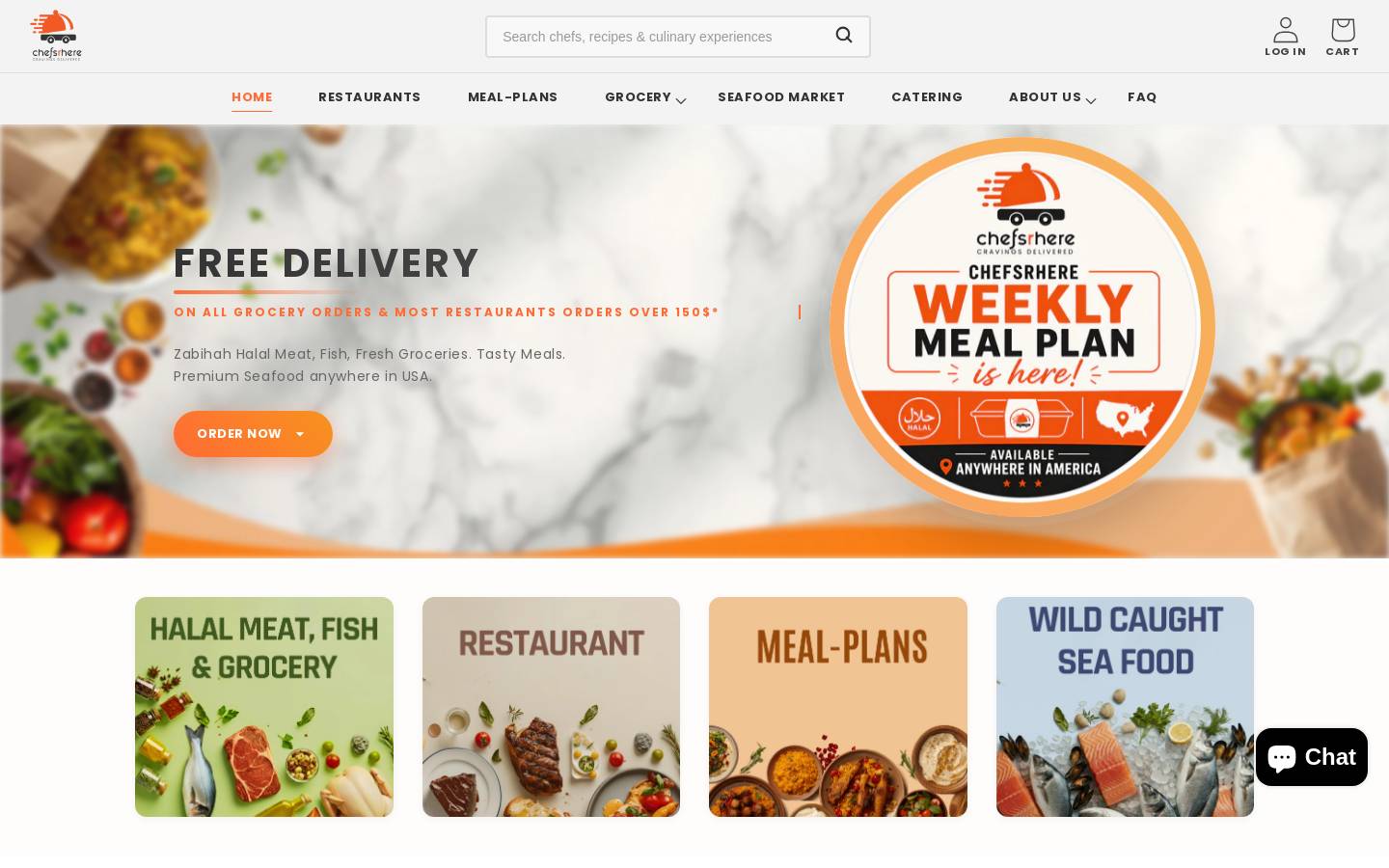 chefsrhere.com homepage screenshot