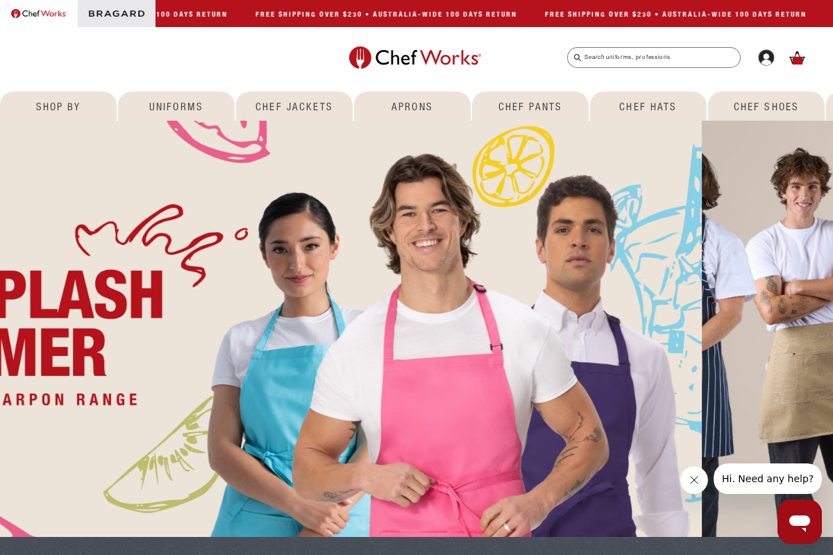 Chefworks homepage screenshot