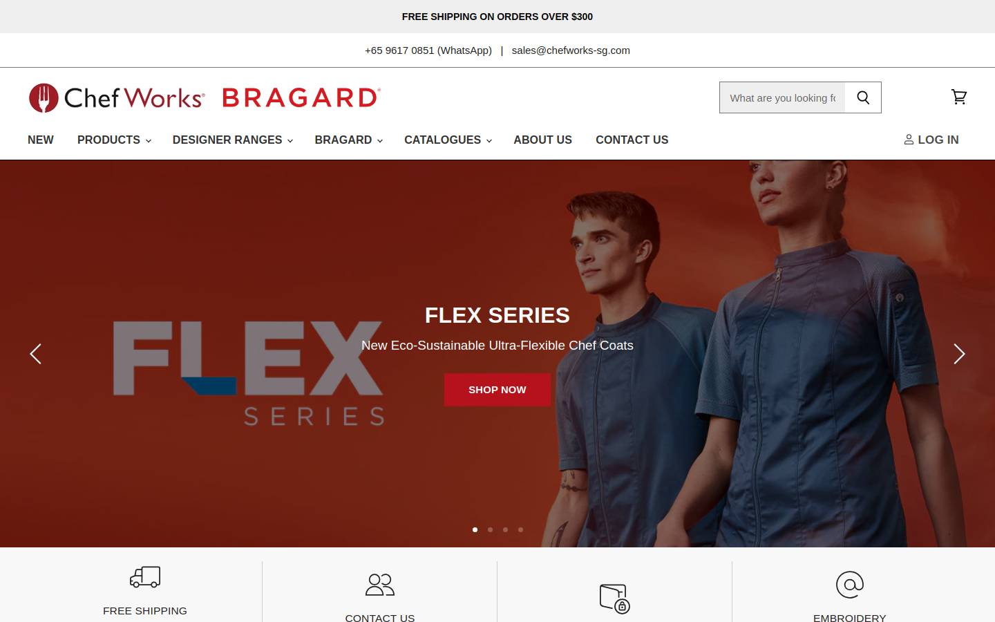 Chef Works homepage screenshot
