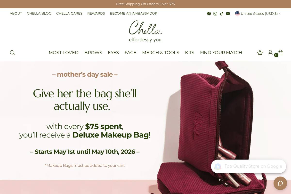 Chella.com homepage screenshot