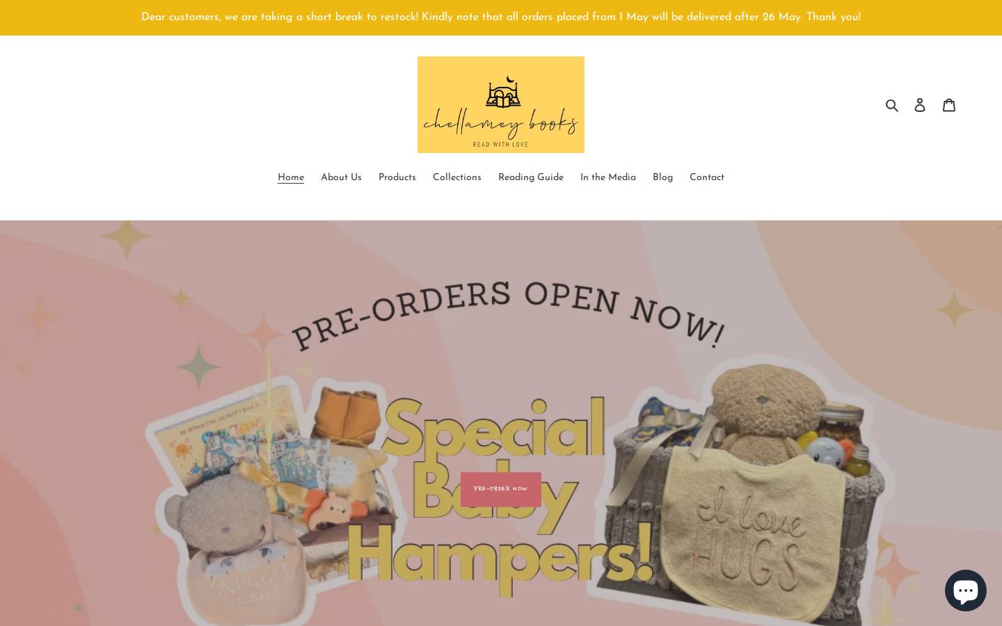 chellameybooks.com homepage screenshot