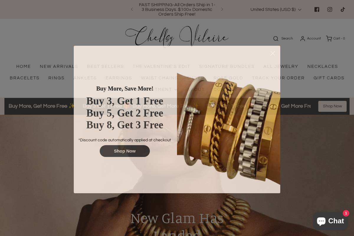 chellsyvilaire.com homepage screenshot
