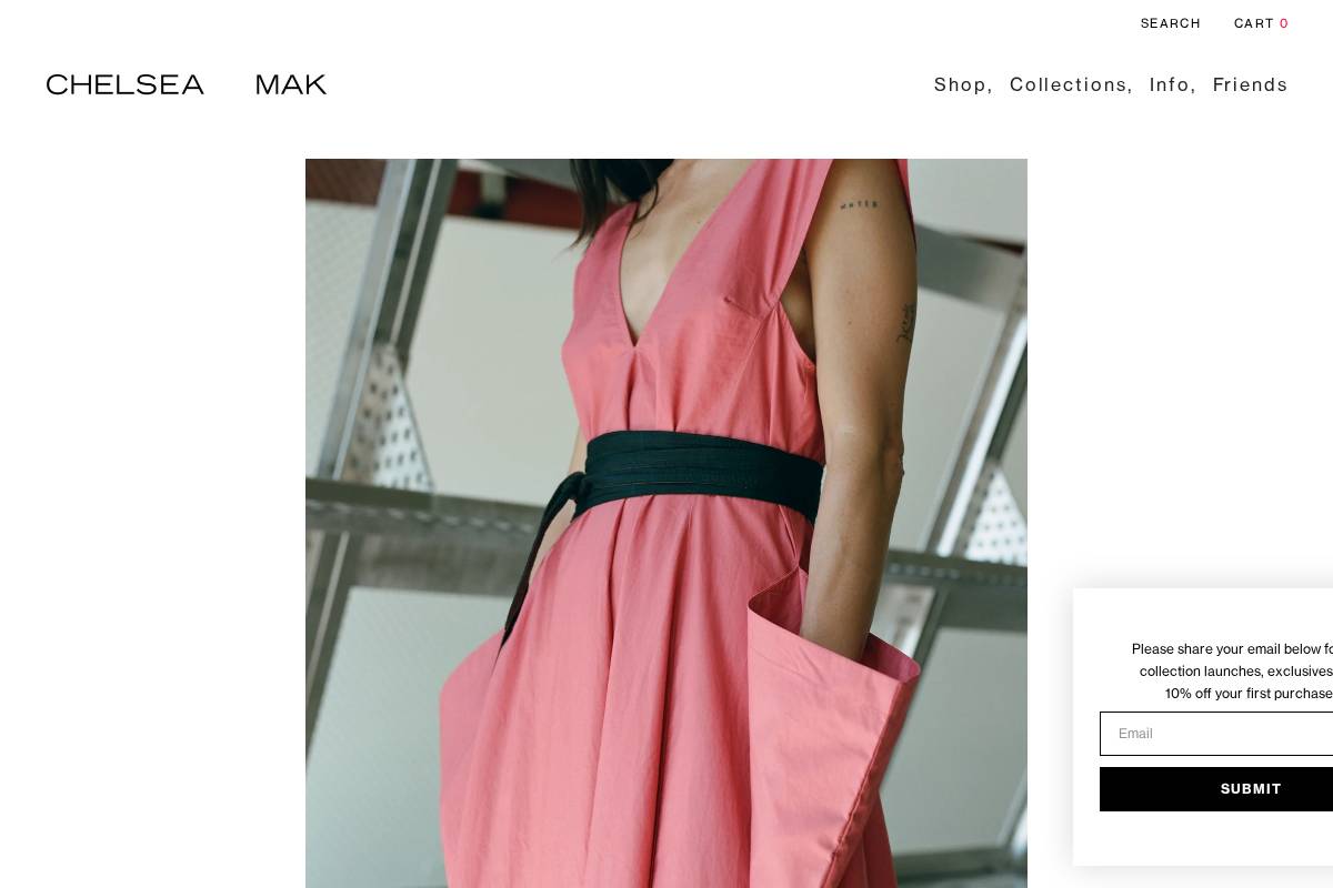 chelseamak.com homepage screenshot