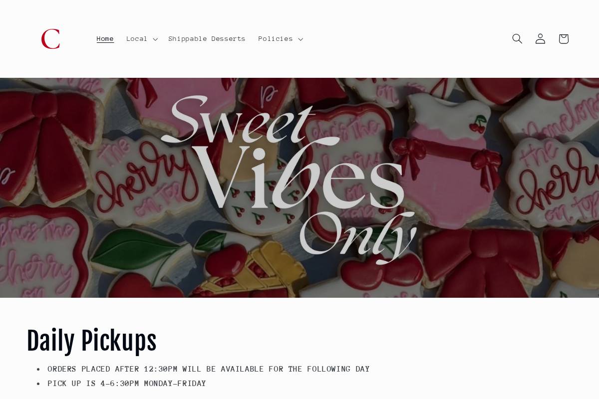 chelsicakes.com homepage screenshot