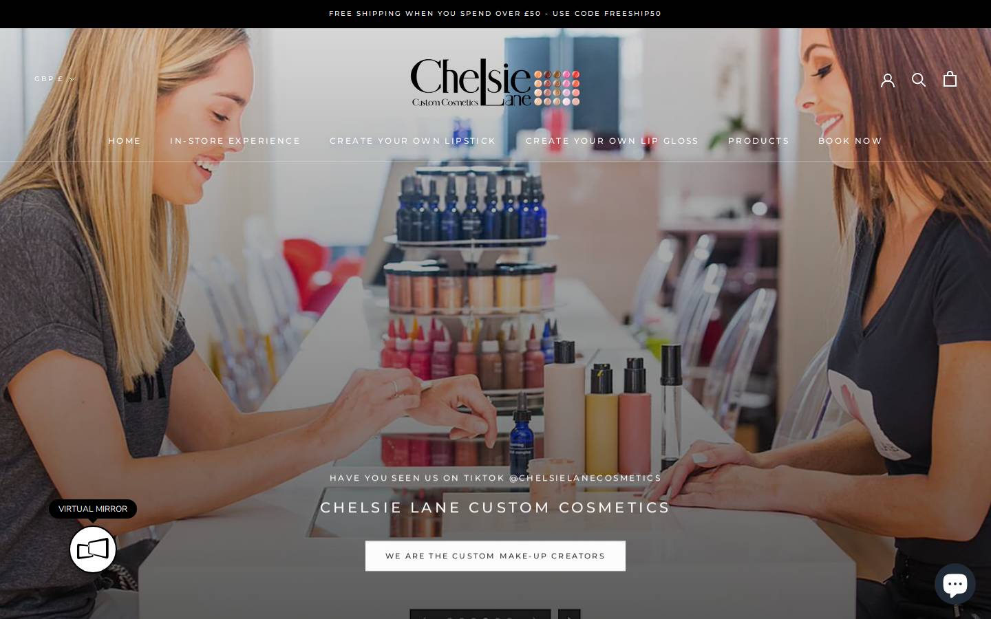 chelsielane.com homepage screenshot