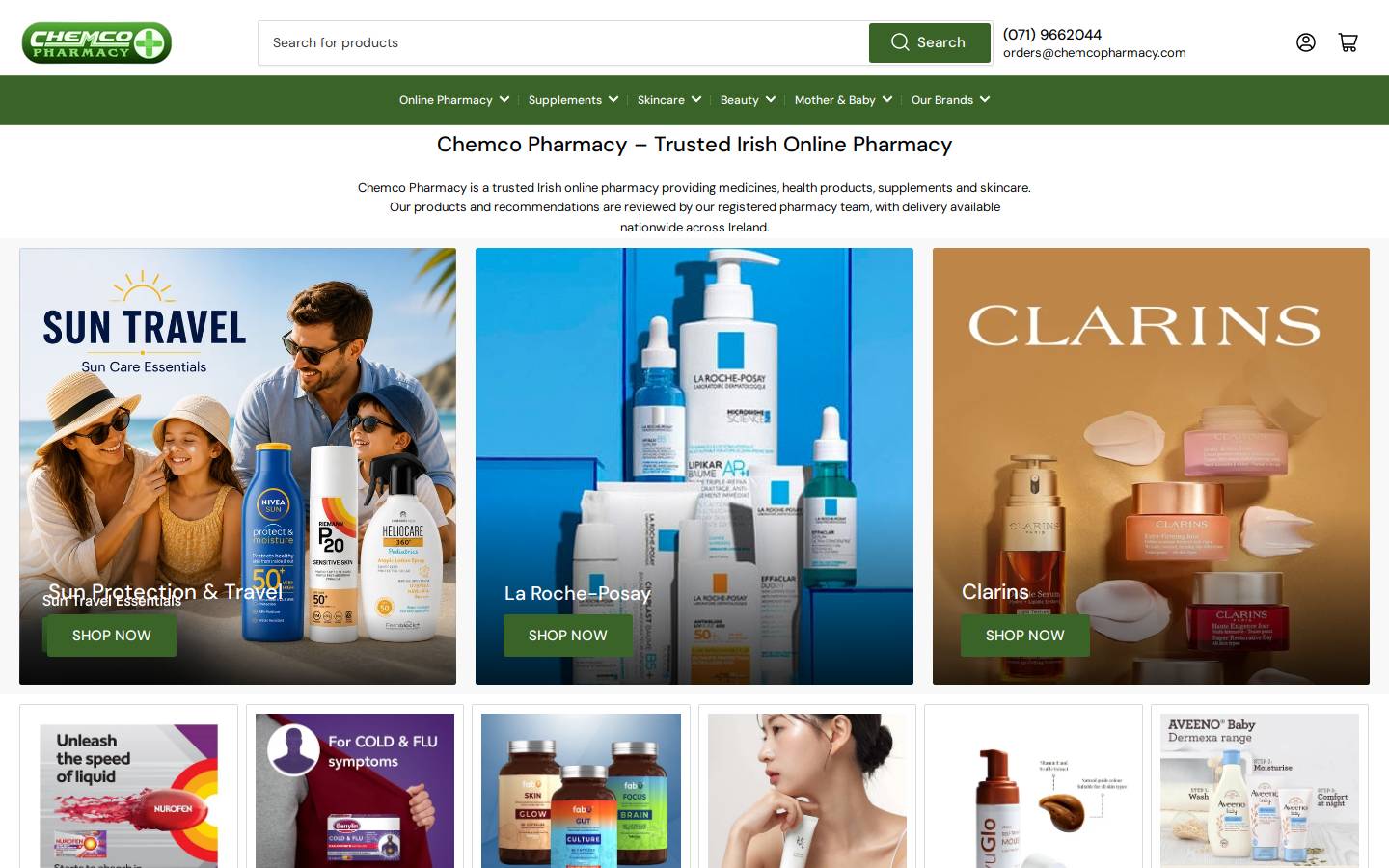 Chemco Pharmacy homepage screenshot