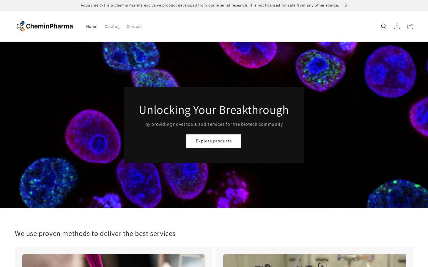 cheminpharma.com homepage screenshot