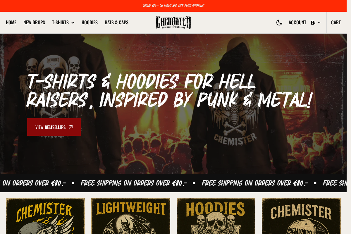 Chemister homepage screenshot