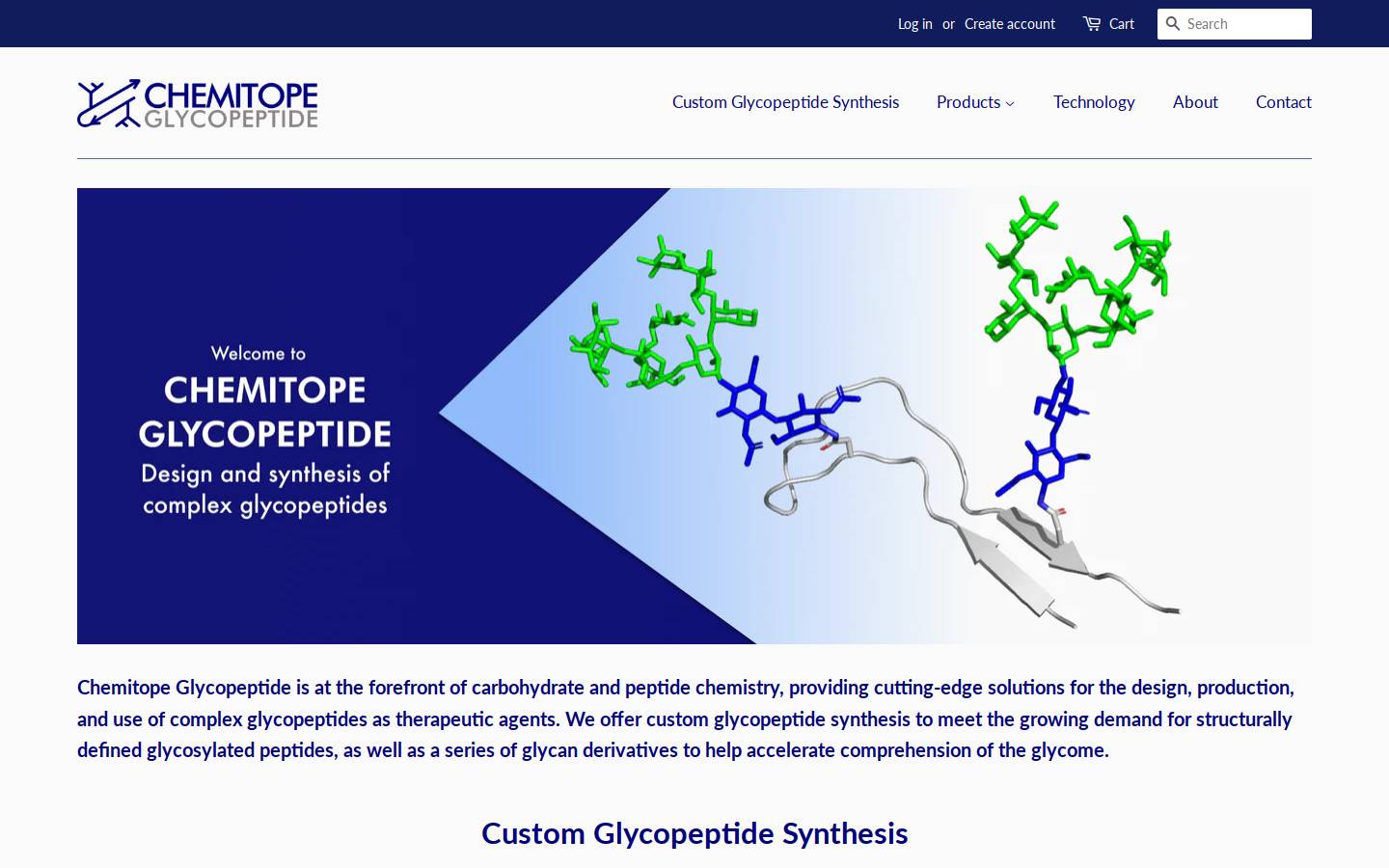 chemitopeglycopeptide.com homepage screenshot