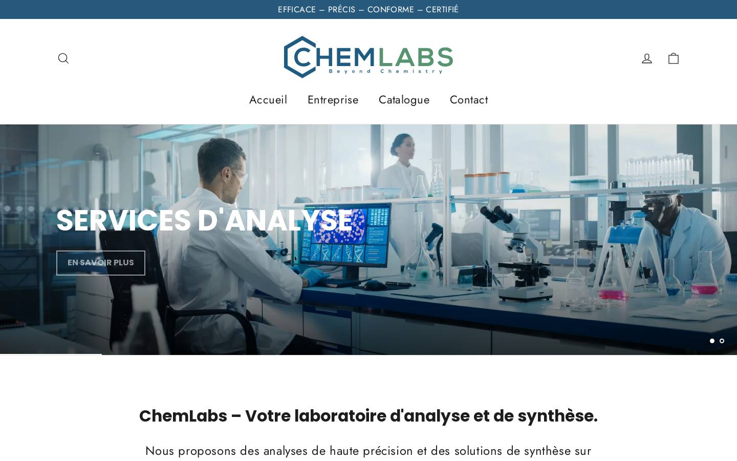 chemlabs.ch homepage screenshot