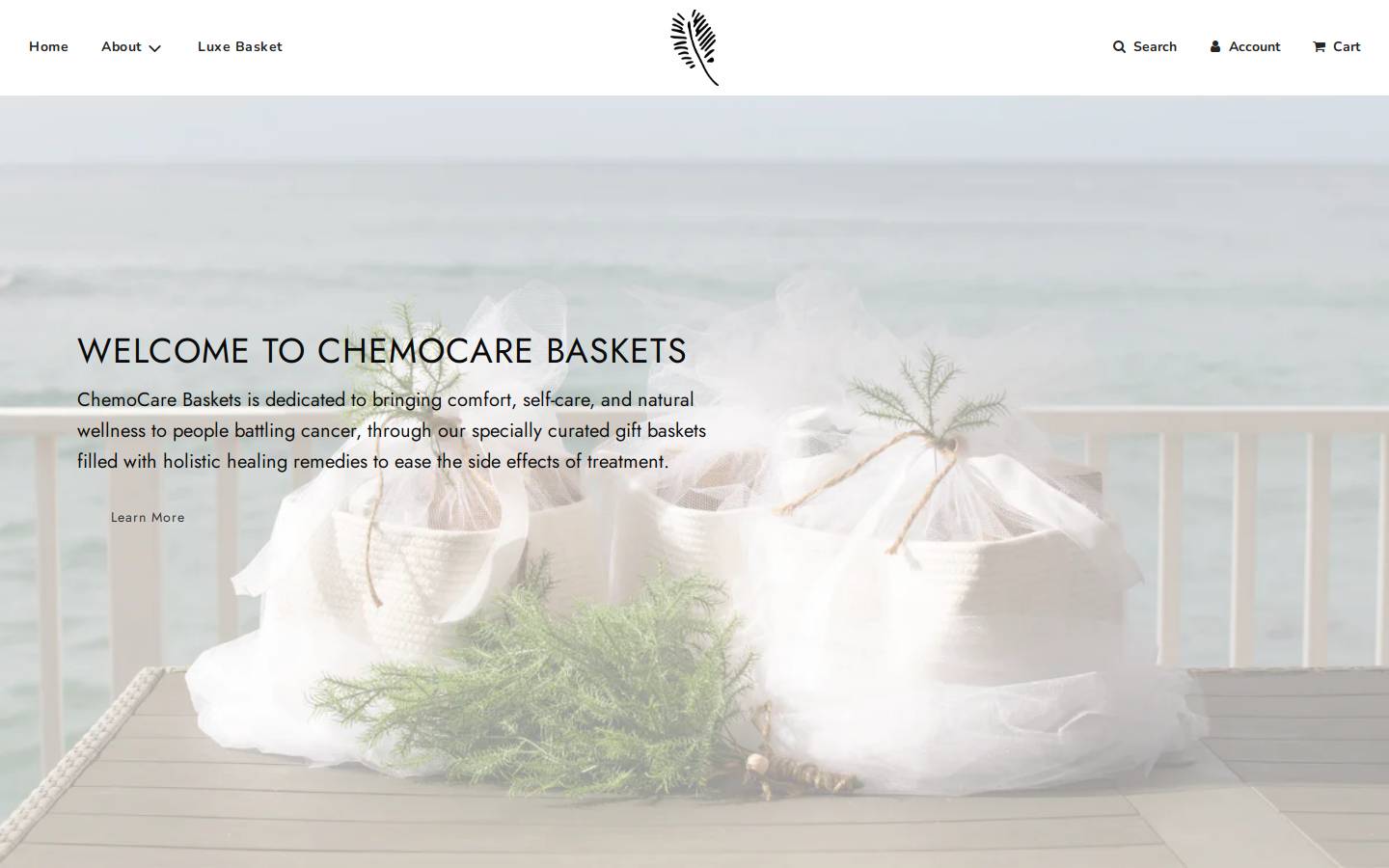 chemocarebaskets.com homepage screenshot