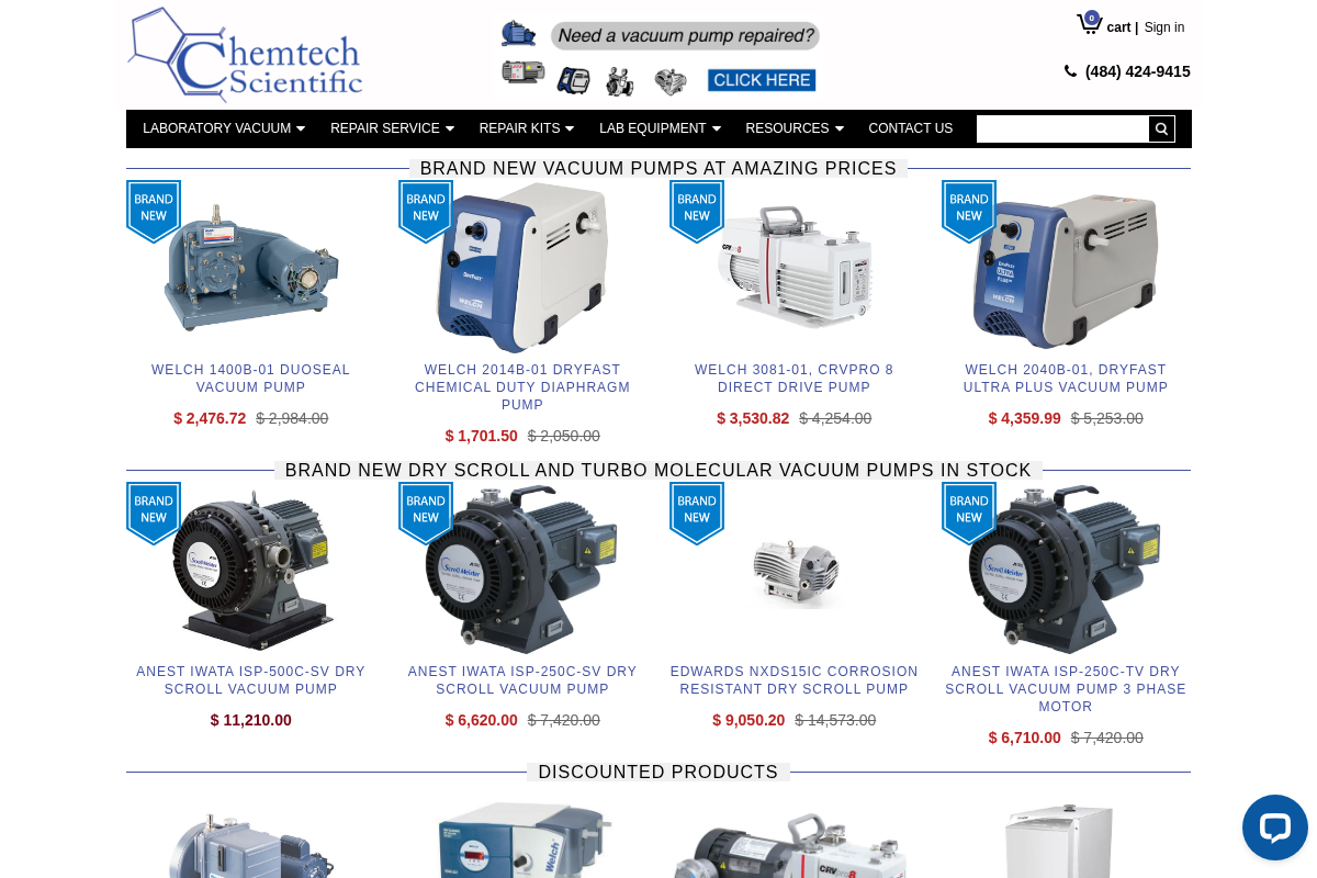 Chemtech Scientific Laboratory Equipment and Repair Service – Chemtech Scientific Incorporated homepage screenshot