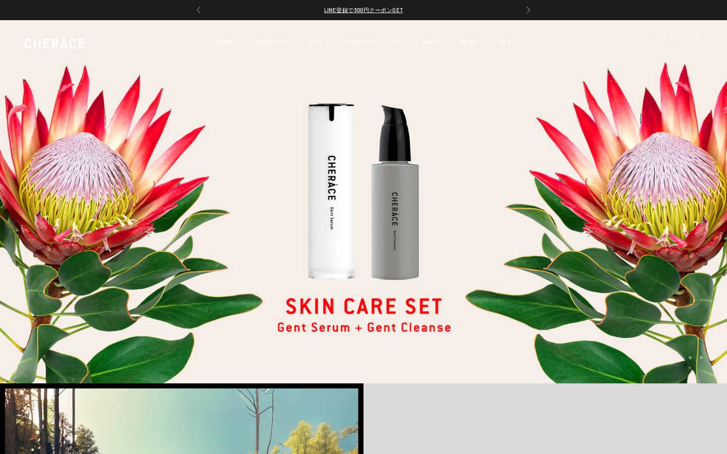 cherace.com homepage screenshot
