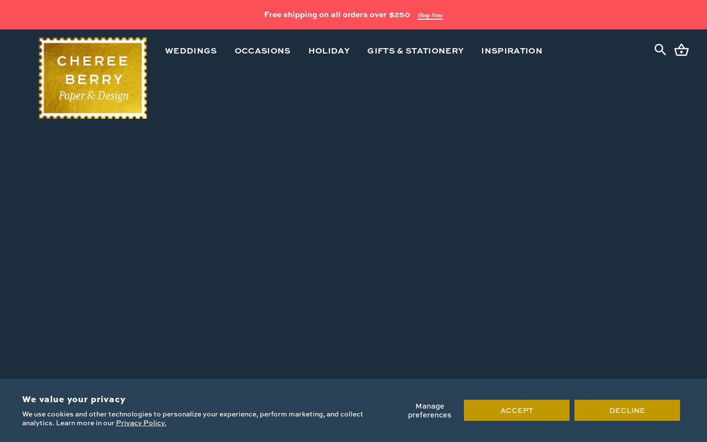 chereeberrypaperdesign.com homepage screenshot